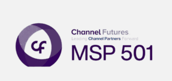 Trustack MSP Cyber Security, IT Services, IT Support. Logo of Channel Futures MSP 501. The design includes a purple circular emblem with "cf" inside, and text saying "Channel Futures Leading Channel Partners Forward MSP 501" to the right of the emblem, often seen in the footer.#689 on websites created with Elementor.