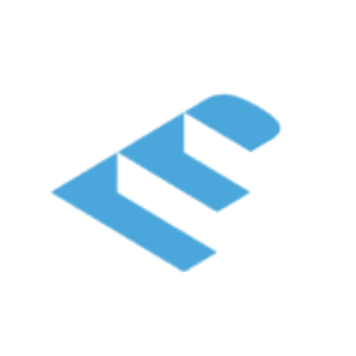 Trustack MSP Cyber Security, IT Services, IT Support. A blue geometric logo resembling the letter "E" on a white circular background. The design, featured in Trustack's Upcoming Events to not miss, has angled and straight edges that give it a striking three-dimensional appearance.
