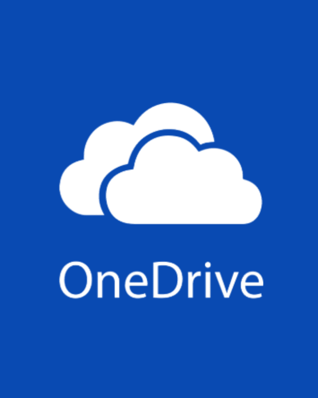 Trustack MSP Cyber Security, IT Services, IT Support. The image shows the OneDrive logo with two overlapping white cloud icons above "OneDrive" in white text, all set against a solid blue background—highlighting the importance of DLP in business security for cloud data protection.