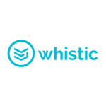 Trustack MSP Cyber Security, IT Services, IT Support. The image shows the Whistic logo, featuring a blue outlined circle with three stacked, stylized checkmarks inside, next to the word "whistic" in lowercase blue letters on a white background.