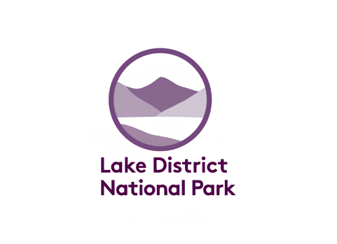 Trustack MSP Cyber Security, IT Services, IT Support. Logo for Lake District National Park featuring a circular design with stylised purple mountains and fields, symbolising connectivity with nature, and the words "Lake District National Park" written below in bold purple text.